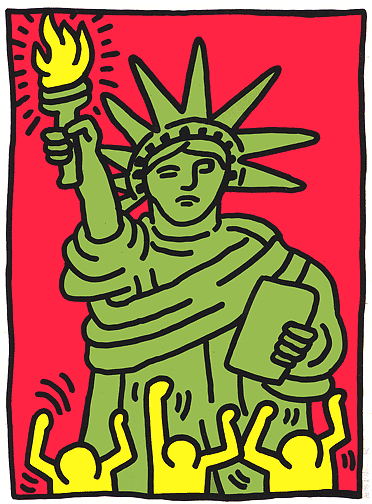 Statue Of Liberty By Keith Haring アーティスト キース へリング Keith Haring Iphoneスマホ Naver まとめ